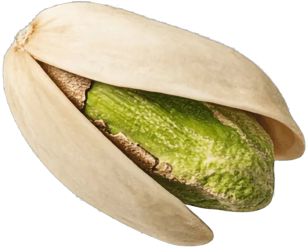 Split open pistachio kernels